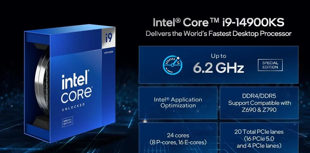 specification of world most powerful processor Intel Core i9-14900K