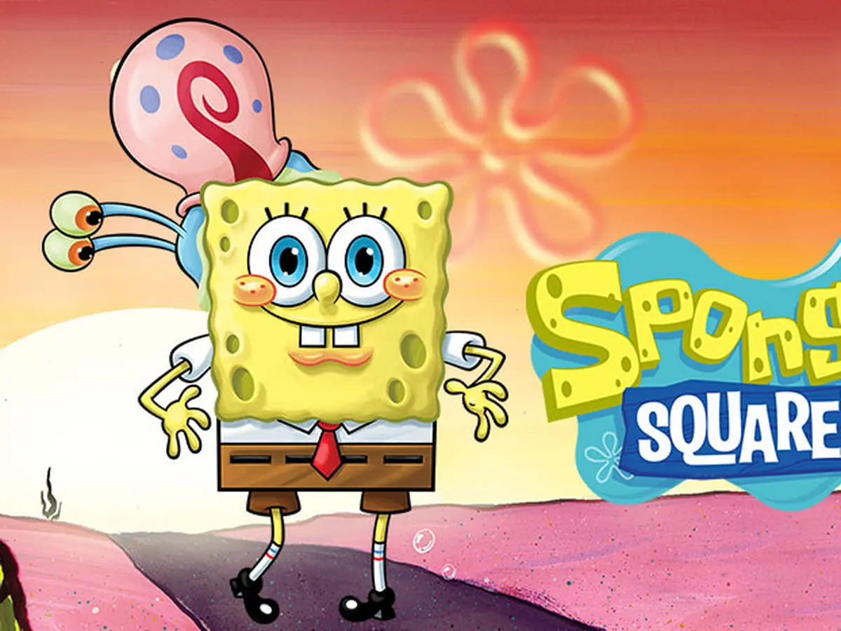  Official poster for The SpongeBob SquarePants Movie featuring SpongeBob and his friends.
